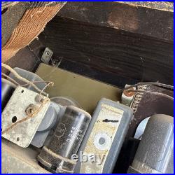 Zenith 5D027 Consol-Tone Tube Radio 1946 Crackled Dial Vintage AM For Repair