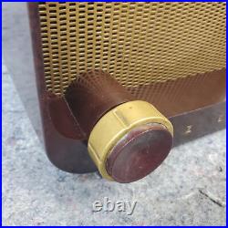 Zenith 5D811 Tube Radio Brown Bakelite AM Portable Vintage 1950's MCM Working