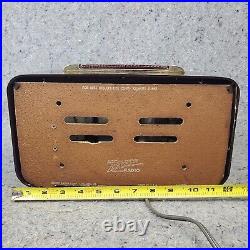 Zenith 5D811 Tube Radio Brown Bakelite AM Portable Vintage 1950's MCM Working
