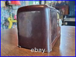 Zenith 6D410 Vintage Bakelite Tube Radio Streamlined Art Deco Style