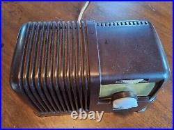 Zenith 6D410 Vintage Bakelite Tube Radio Streamlined Art Deco Style