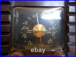 Zenith 6-D-621 Antique Deco Am Tube Radio Works Beautiful Bakelite