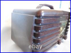 Zenith 6-D-621 Antique Deco Am Tube Radio Works Beautiful Bakelite