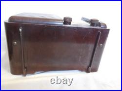 Zenith 6-D-621 Antique Deco Am Tube Radio Works Beautiful Bakelite