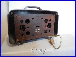 Zenith 6-D-621 Antique Deco Am Tube Radio Works Beautiful Bakelite