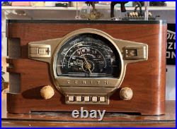Zenith 6-S532 Tube Radio AM Shortwave Black Dial Wood Vintage 1941 Working Zenith 6-S532 Tube Radio AM Shortwave Black Dial Wood Vintage 1941 Working
