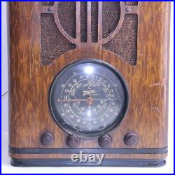 Zenith 6-S-229 Black Dial Tombstone Vintage Tube Radio Powers On, 1938 Antique Zenith 6-S-229 Black Dial Tombstone Vintage Tube Radio Powers On, 1938 Antique
