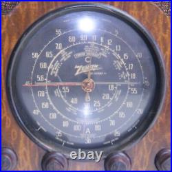 Zenith 6-S-229 Black Dial Tombstone Vintage Tube Radio Powers On, 1938 Antique Zenith 6-S-229 Black Dial Tombstone Vintage Tube Radio Powers On, 1938 Antique