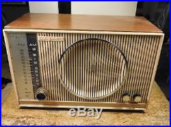 Zenith C845 Vintage Wood Cabinet HiFi AM/FM Tube Radio From 1959 Works Well