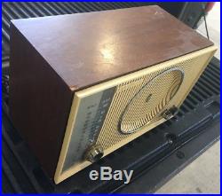 Zenith C845 Vintage Wood Cabinet HiFi AM/FM Tube Radio From 1959 Works Well