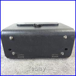 Zenith H503Y Portable Tube Radio AM Vintage Made In USA Black Leatherette Works