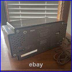 Zenith J733 Tube Radio AM/FM Telechron Clock 733 Vintage 1950s MCM Working Clock