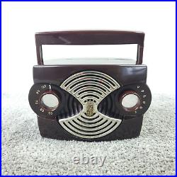Zenith K412 Tube Radio MINI Portable AM Bakelite OWL K412R Vintage Working