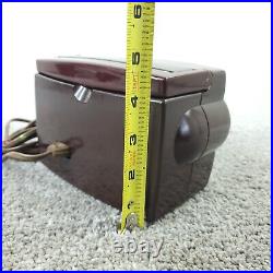 Zenith K412 Tube Radio MINI Portable AM Bakelite OWL RARE K412R Vintage Works