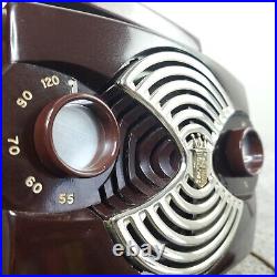 Zenith K412 Tube Radio MINI Portable AM Bakelite OWL RARE K412R Vintage Works