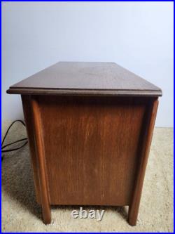 Zenith K731 AM FM Tube Radio Wood Tabletop MCM Vintage USA Tested Works