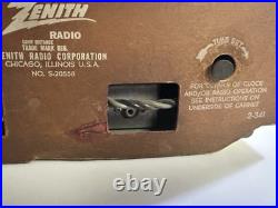 Zenith L520W Clock Radio 1954 Bakelite tube clock radio Vintage Retro Outlet