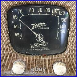Zenith Model 6g501m Long Distance With Wavemagnet Radio Vintage