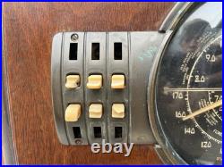 Zenith Model 7S323 Vintage Wood Table Top Tube Radio Classic Art DecoNeeds work