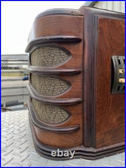 Zenith Model 7S323 Vintage Wood Table Top Tube Radio Classic Art DecoNeeds work