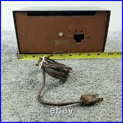 Zenith Model X509R Tube Radio AM Brown Plastic MCM 1950's Vintage Works