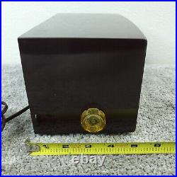 Zenith Model X509R Tube Radio AM Brown Plastic MCM 1950's Vintage Works