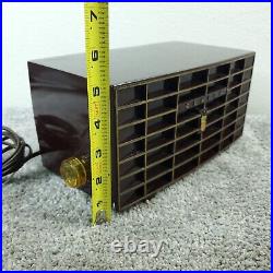 Zenith Model X509R Tube Radio AM Brown Plastic MCM 1950's Vintage Works
