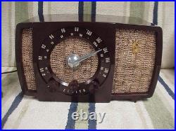 Zenith T723 FM/AM Tube Radio Recapped Safe Works Excellent Beautiful 1955 VTG Zenith T723 FM/AM Tube Radio Recapped Safe Works Excellent Beautiful 1955 VTG