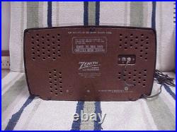 Zenith T723 FM/AM Tube Radio Recapped Safe Works Excellent Beautiful 1955 VTG Zenith T723 FM/AM Tube Radio Recapped Safe Works Excellent Beautiful 1955 VTG
