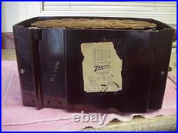 Zenith T723 FM/AM Tube Radio Recapped Safe Works Excellent Beautiful 1955 VTG Zenith T723 FM/AM Tube Radio Recapped Safe Works Excellent Beautiful 1955 VTG
