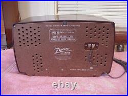 Zenith T723 FM/AM Tube Radio Recapped Safe Works Excellent Beautiful 1955 VTG Zenith T723 FM/AM Tube Radio Recapped Safe Works Excellent Beautiful 1955 VTG