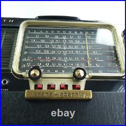 Zenith TransOceanic R600 Portable Tube Radio 1955 Wavemagnet Vintage Works