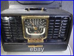 Zenith Trans-Oceanic Portable Shortwave Radio WORKS Model H500 Vintage