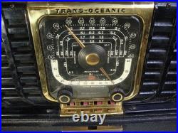 Zenith Trans-Oceanic Portable Shortwave Radio WORKS Model H500 Vintage