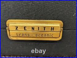 Zenith Trans Oceanic Wavemagnet Vintage Tube Radio Portable 5H40 Chassis 1953