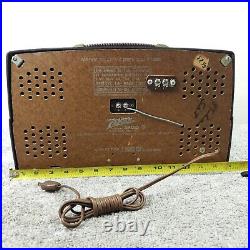 Zenith Tube Radio H725Z1 AM/FM Portable MCM Bakelite H725 Vintage Recapped Works
