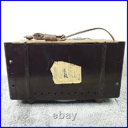 Zenith Tube Radio H725Z1 AM/FM Portable MCM Bakelite H725 Vintage Recapped Works