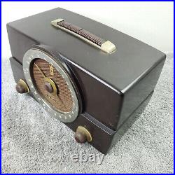 Zenith Tube Radio H725Z1 AM/FM Portable MCM Bakelite H725 Vintage Recapped Works
