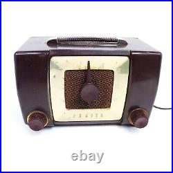 Zenith Tube Radio Model H615 AM Portable Red MCM Vintage Mid Century Modern