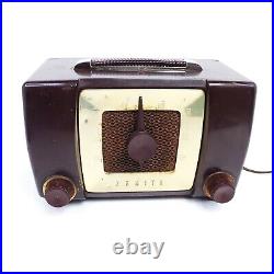 Zenith Tube Radio Model H615 AM Portable Red MCM Vintage Tested Working