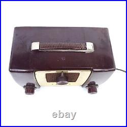 Zenith Tube Radio Model H615 AM Portable Red MCM Vintage Tested Working