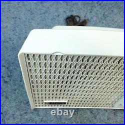 Zenith Tube Radio Model K510WA AM Vintage MCM Mid Century Modern White Works