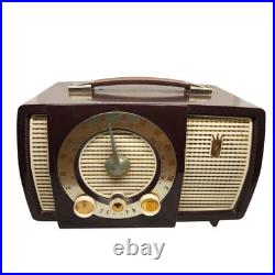 Zenith Vintage 1956 Model Y724 AM/FM Bakelite Tube Radio Cabana Brown Working