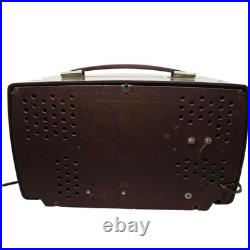 Zenith Vintage 1956 Model Y724 AM/FM Bakelite Tube Radio Cabana Brown Working