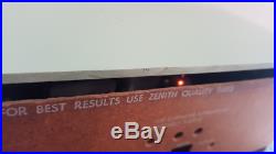 Zenith Vintage Mid Century Tube Clock Radio Long Distance s-41848 Green Working