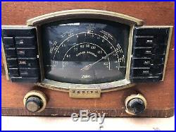 Zenith Vtg Tube Radio Wooden Desk Top Rca Working Wood Short Wave 1940s Antique