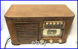 Zenith vintage 1941 radio broadcast & shortwave wood box, Model 6S527 AS IS